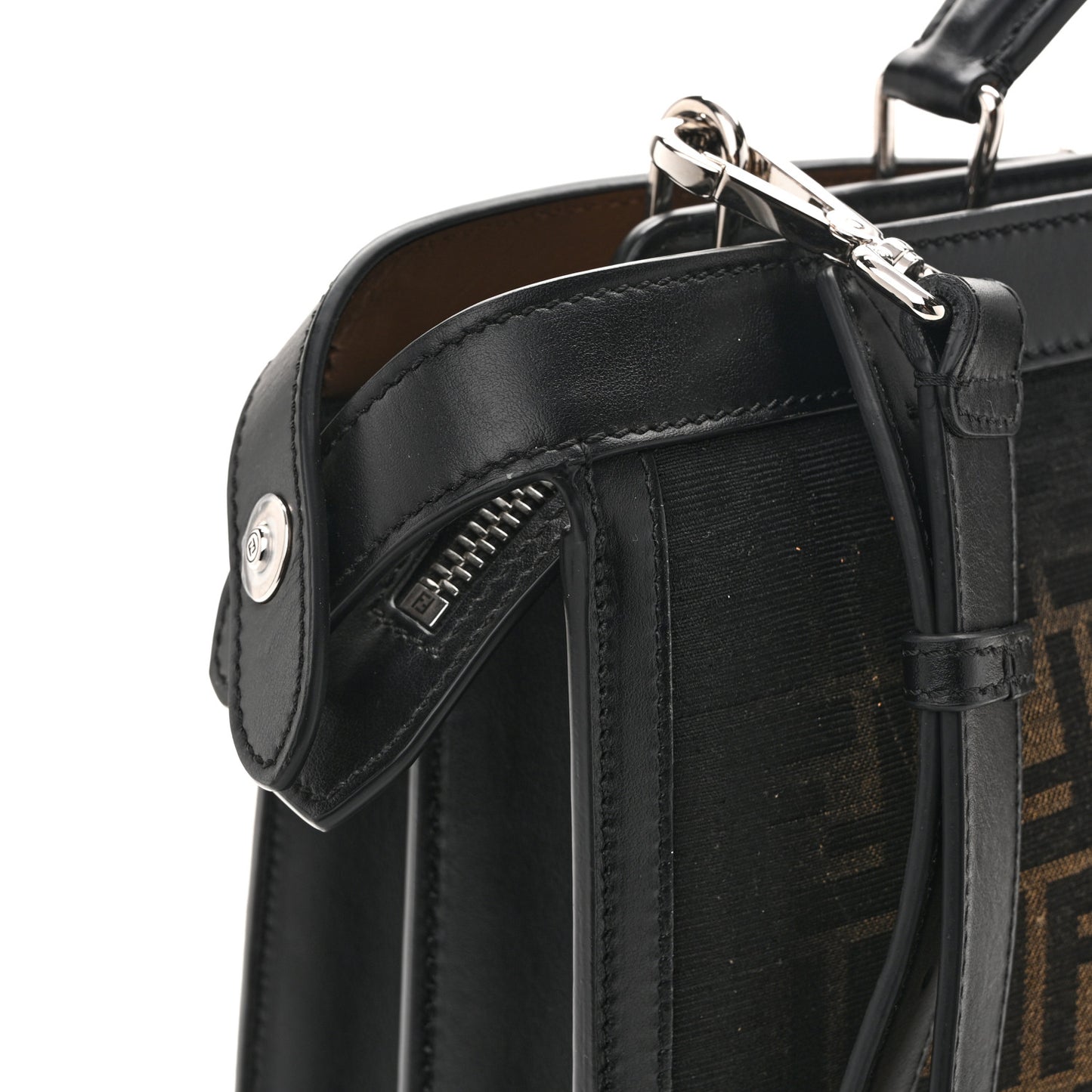 FF Vitello King Jacquard 1974 Medium Peekaboo I SEE U Satchel Brown