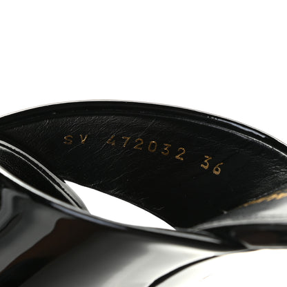 Saint Laurent Patent LouLou Mules 36 Black 8 of 11
