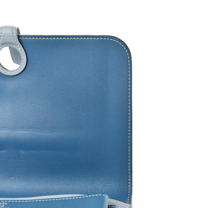 Hermes Swift Dogon Combined Wallet Bleu De Galice and Bleu Lin 12 of 14