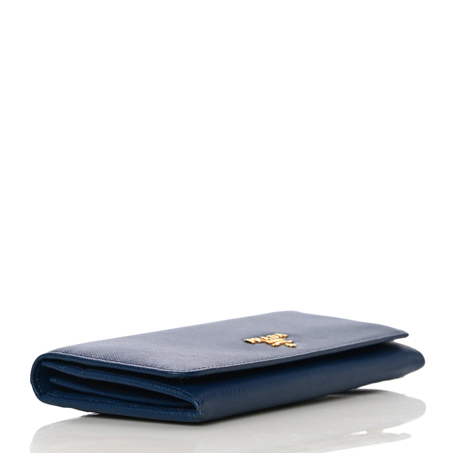 Saffiano Metal Continental Flap Wallet Bleuette
