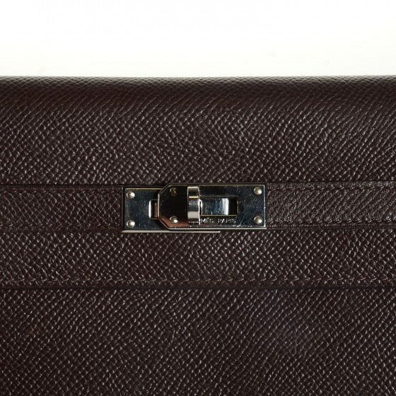 Epsom Kelly Longue Wallet Chocolate