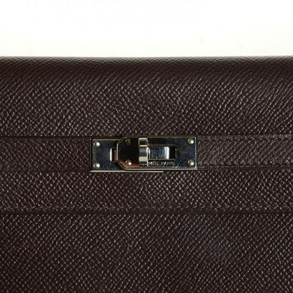 Hermes Epsom Kelly Longue Wallet Chocolate 11 of 30