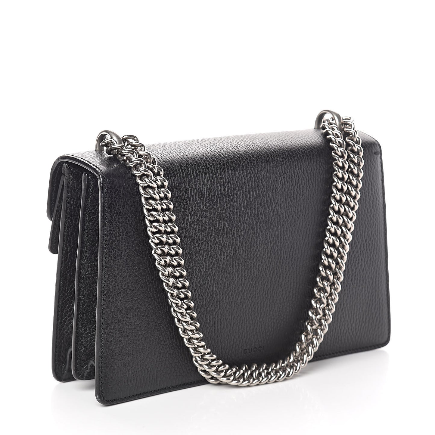 Pebbled Calfskin Small Dionysus Shoulder Bag Black