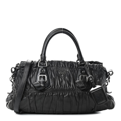 Prada Nappa Gaufre Shopping Satchel Black 1 of 11