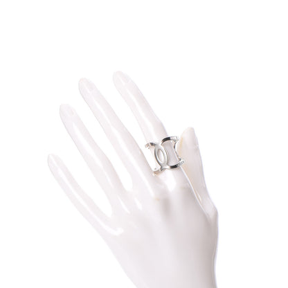 Chanel Metal CC Ring 57 8 Silver 2 of 6