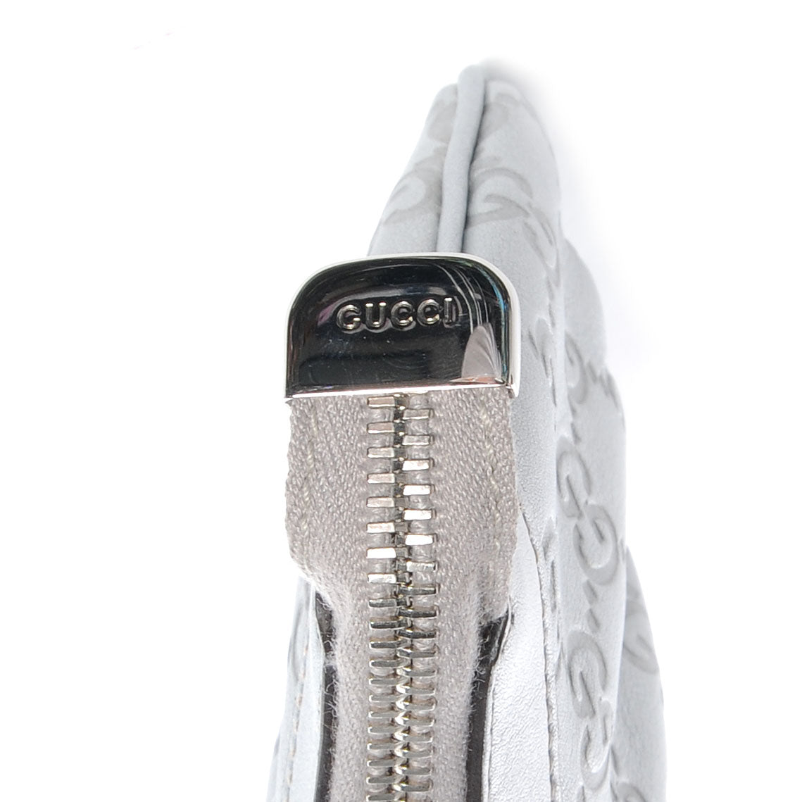 Gucci Guccissima New Britt Wristlet Silver 8 of 8