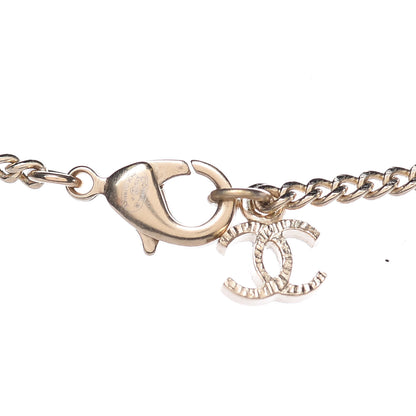 Chanel Pearl CC Pendant Necklace Light Gold 4 of 5