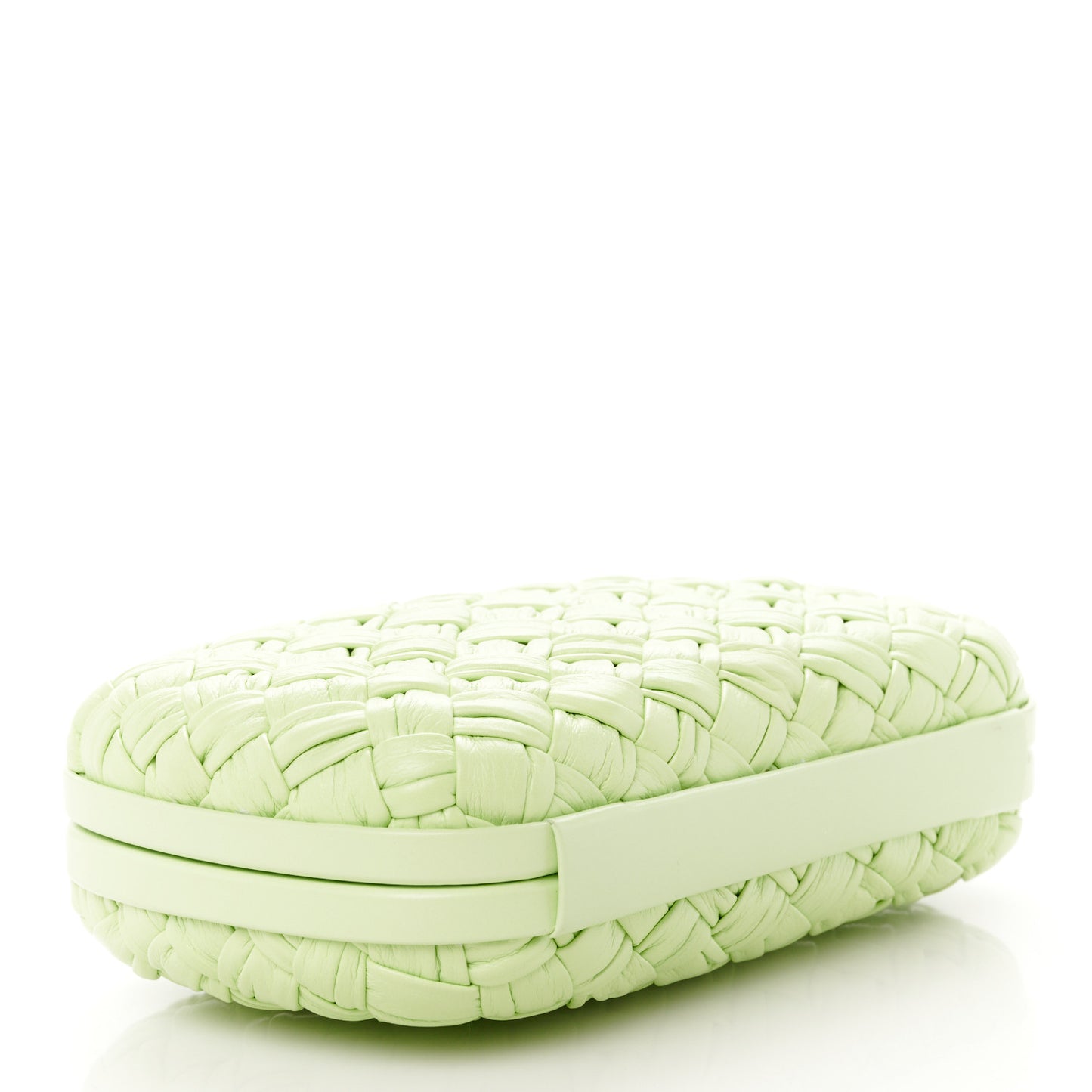 Foulard Intrecciato Minaudiere Knot Clutch Fennel