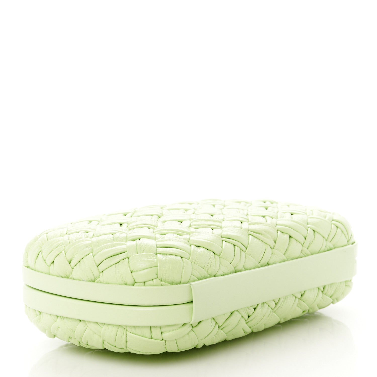 Bottega Veneta Foulard Intrecciato Minaudiere Knot Clutch Fennel 4 of 7