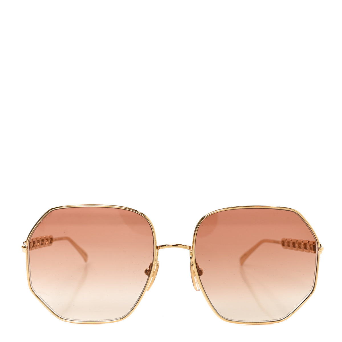 Louis Vuitton Metal My LV Chain Round Sunglasses Z1650E Gold 2 of 7