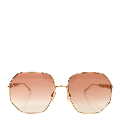 Louis Vuitton Metal My LV Chain Round Sunglasses Z1650E Gold 2 of 7