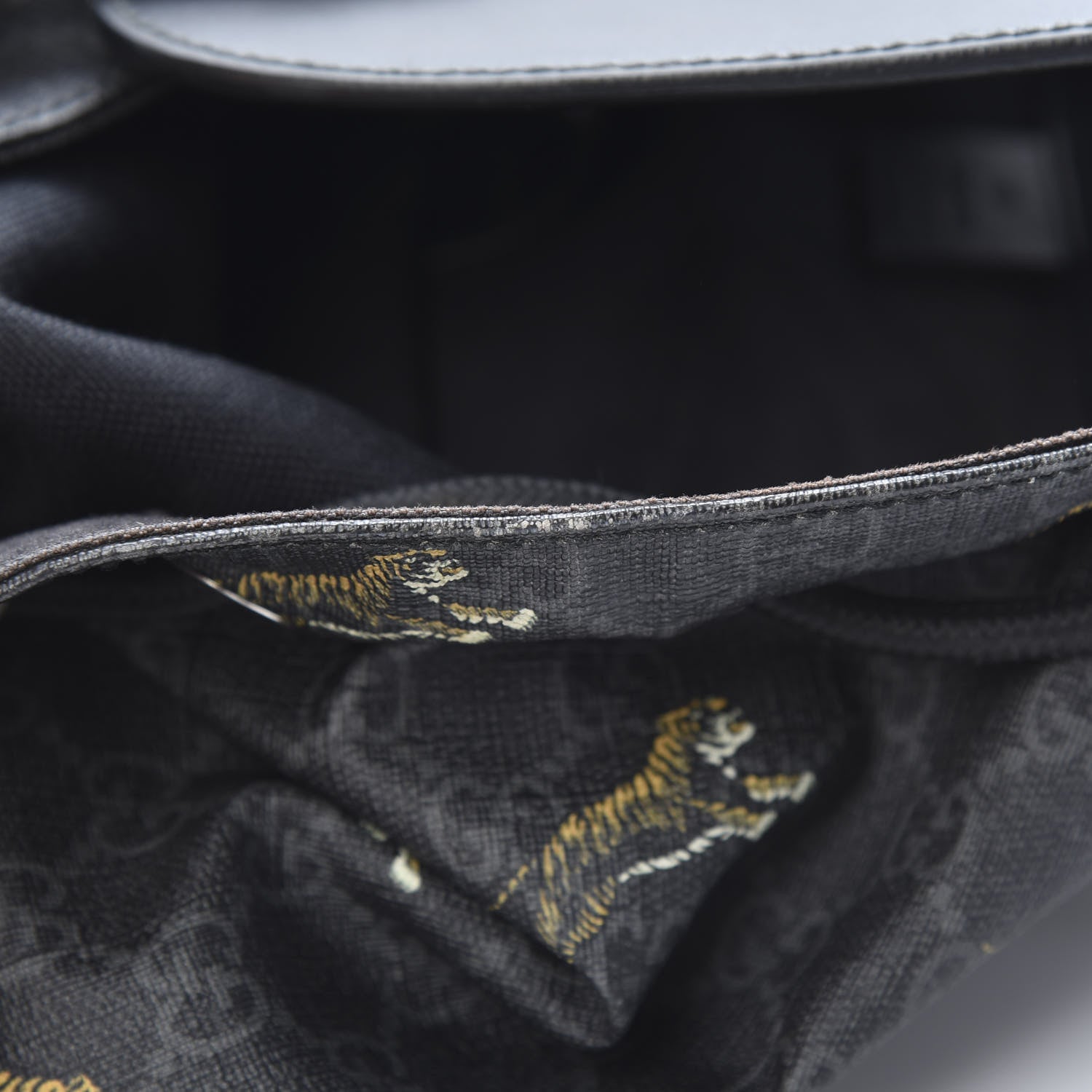 Gucci GG Supreme Monogram Tigers Double Buckle Backpack Black Multicolor 12 of 20