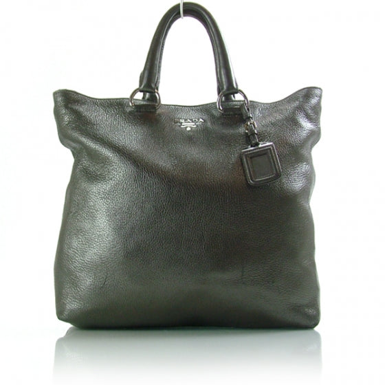 Cervo Shine Metallic Vitadino Tote Grey
