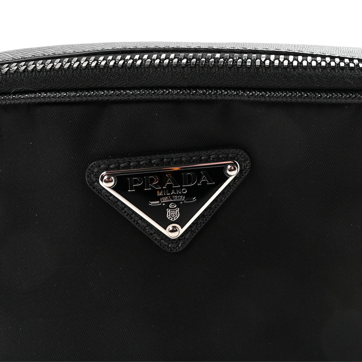 Re-Nylon Saffiano Travel Small Brique Crossbody Bag Black