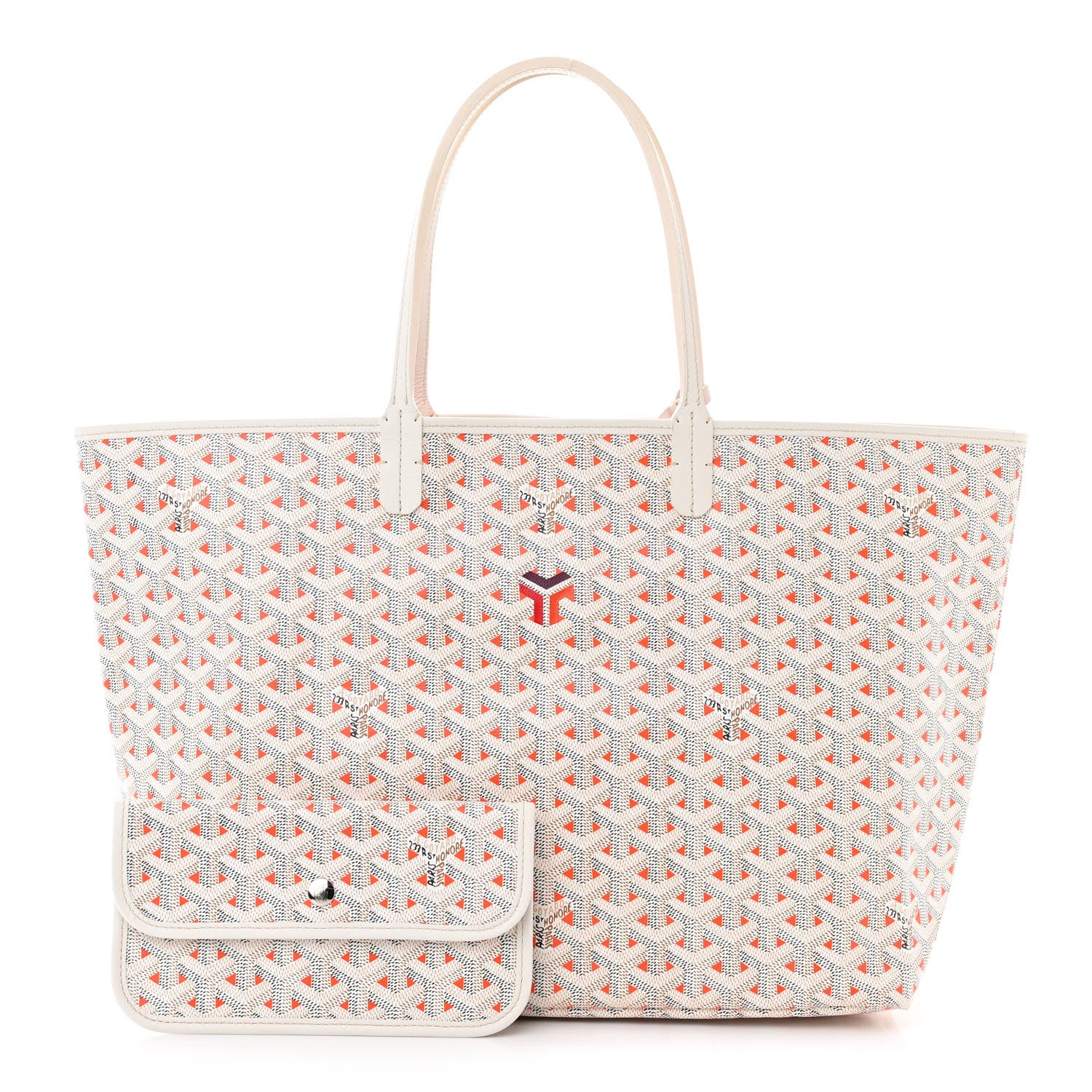 Goyard Goyardine Saint Louis Claire Voie PM White Orange 3 of 11