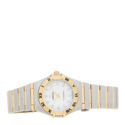 Omega Stainless Steel 18K Yellow Gold Diamond Mother of Pearl 22mm Constellation Quartz Watch 1262.75 2 of 4
