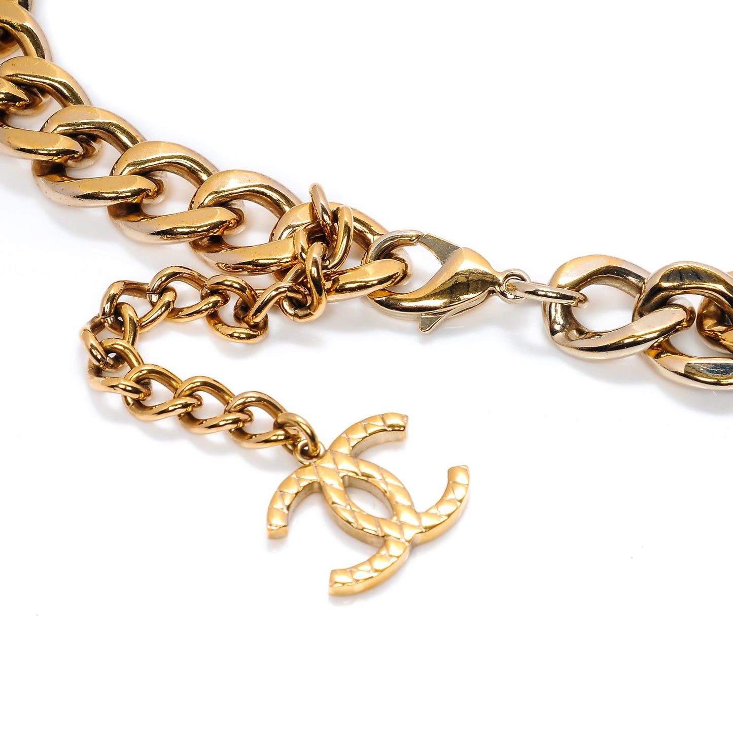 Crystal CC Cuba Chain Belt Gold