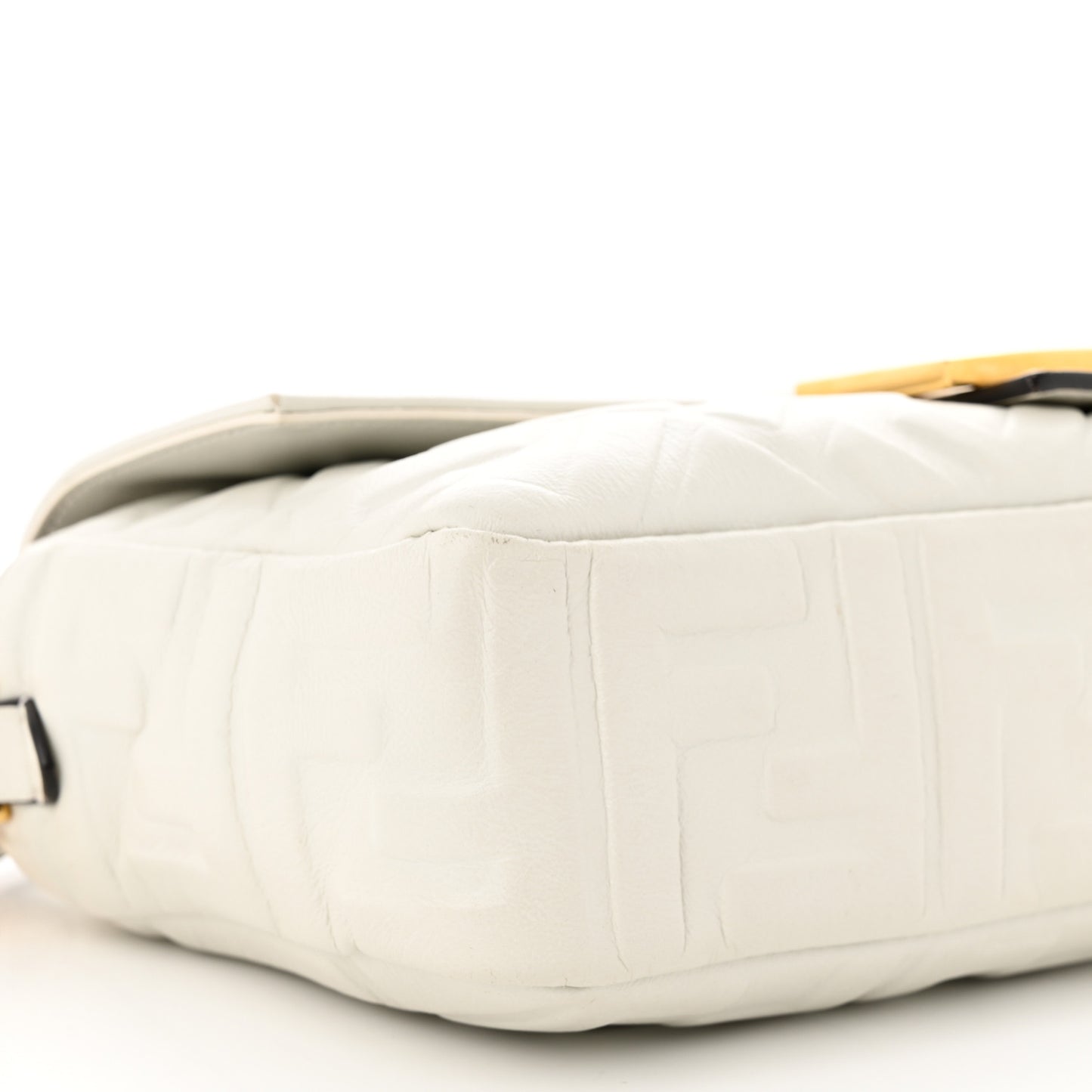 Nappa FF 1974 Embossed Baguette White