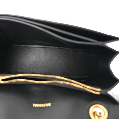 Balenciaga Extra Supple Calfskin Crocodile Embossed Small Crush Chain Bag Black 5 of 10
