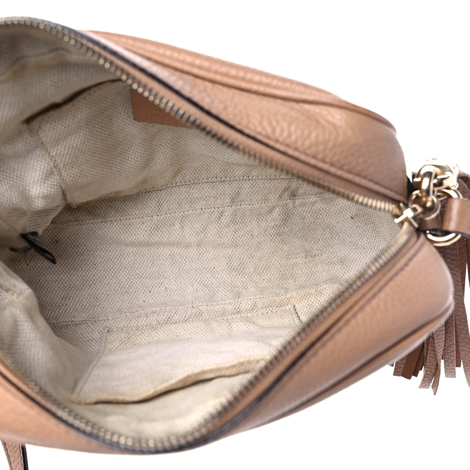 Gucci Pebbled Calfskin Small Soho Disco Bag Camelia 5 of 14