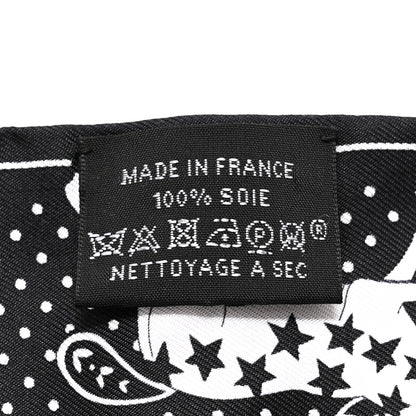 Hermes Silk Cheval De Coeur Bandana Twilly Bourgogne Black White 3 of 4