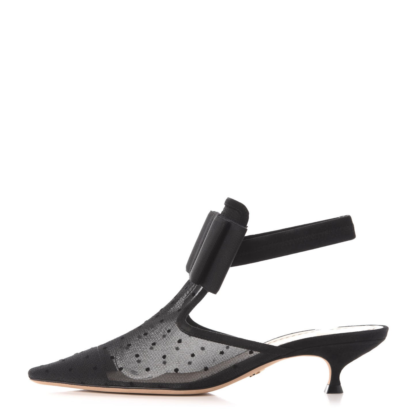 Suede Mesh Couture Pumps 38.5 Black