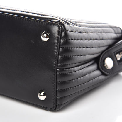 Fendi Shiny Nappa Trapuntata Small DotCom Click Chain Satchel Black 9 of 9