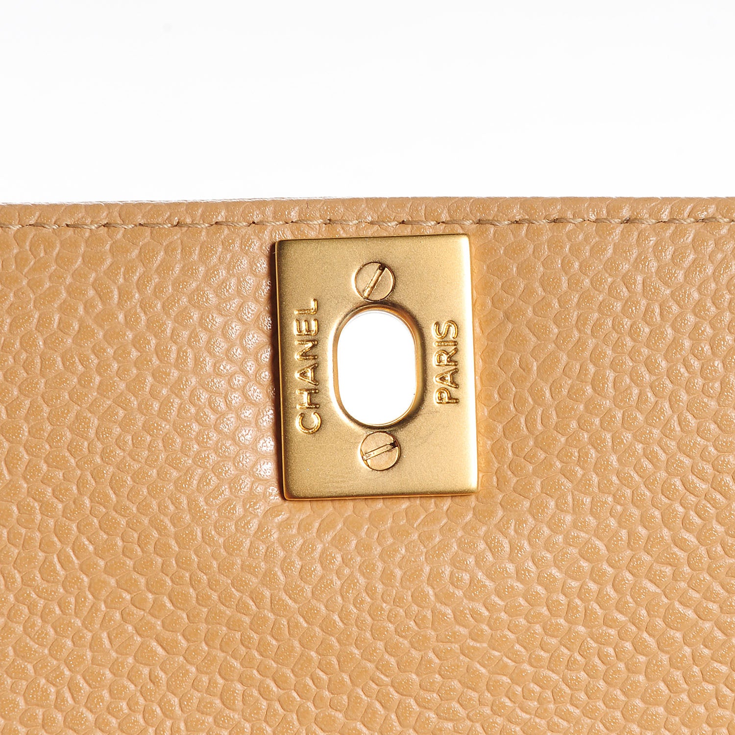 Chanel Caviar Quilted Wild Stitch Medium Single Flap Beige 7 of 8