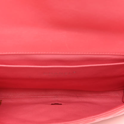 Chanel Patent Quilted Clutch with Chain Flap Fuchsia 6 of 13