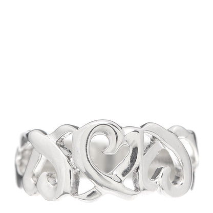 Tiffany Sterling Silver Paloma Picasso Loving Hearts Ring 54 7 1 of 4