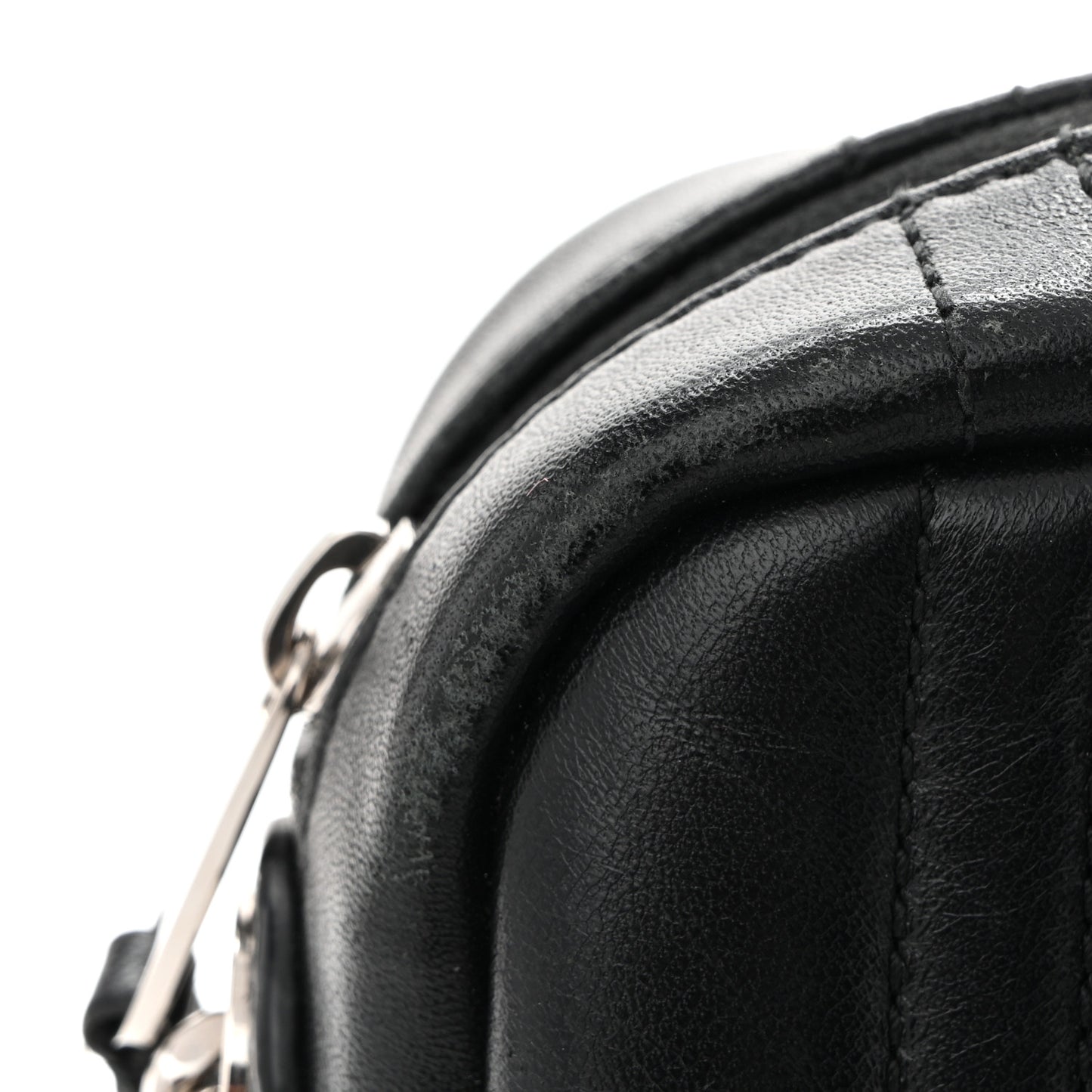 Calfskin Quilted Small Lola Camera Bag Black