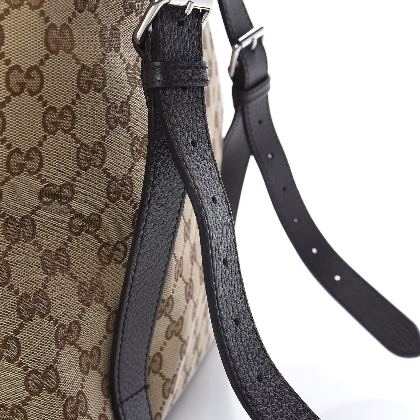 Monogram Dollar Calfskin O Drawstring Backpack Beige Ebony Testa di Moro Dark Chocolate