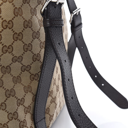 Gucci Monogram Dollar Calfskin O Drawstring Backpack Beige Ebony Testa di Moro Dark Chocolate 12 of 12