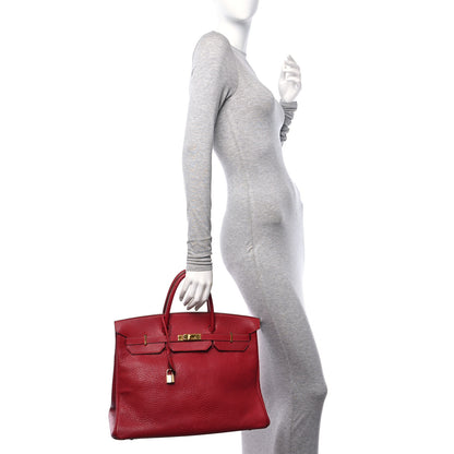 Hermes Fjord Birkin 40 Rouge Vif 3 of 15
