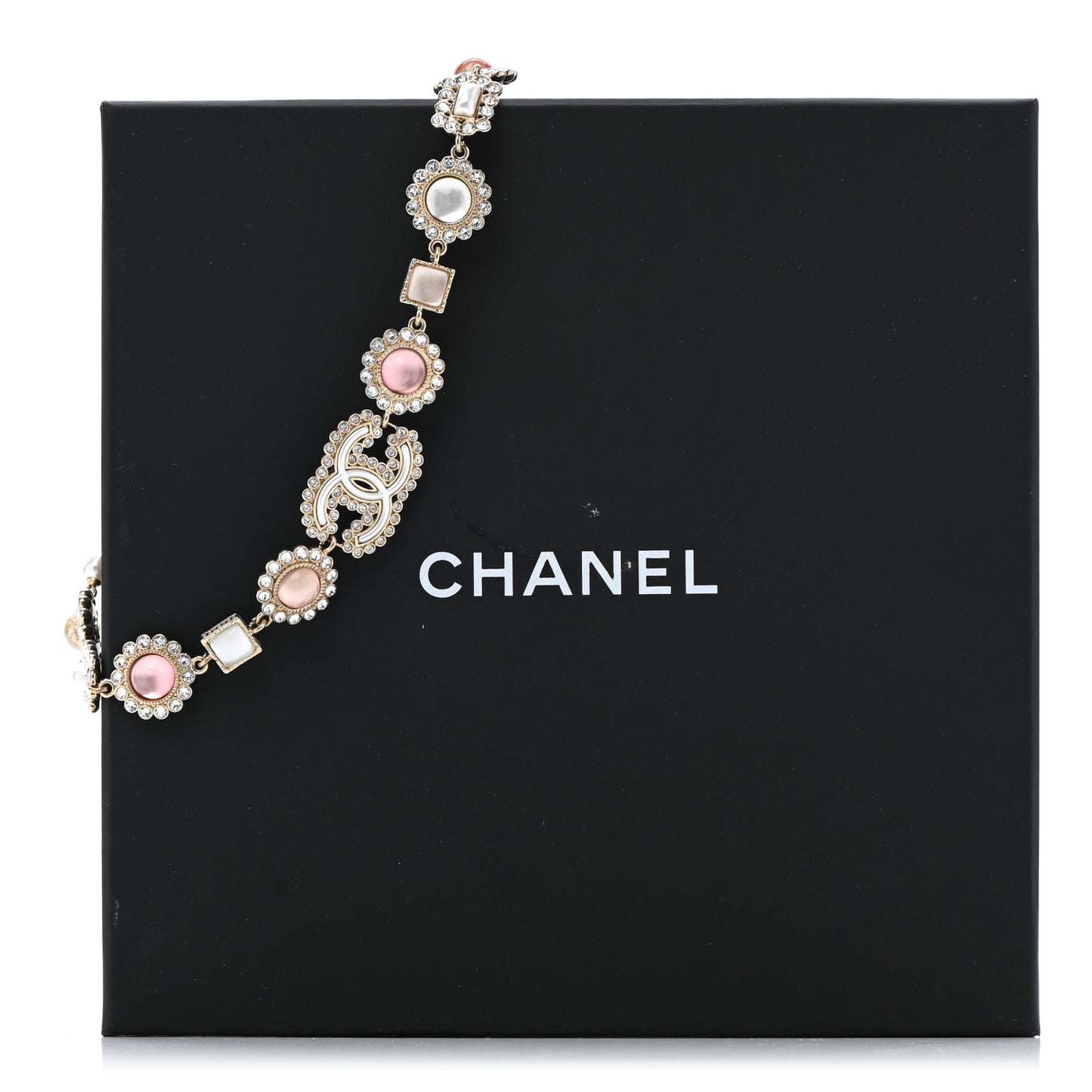 Crystal Pearl CC Choker Gold Pink Gold
