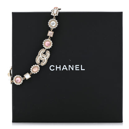 Chanel Crystal Pearl CC Choker Gold Pink Gold 7 of 7