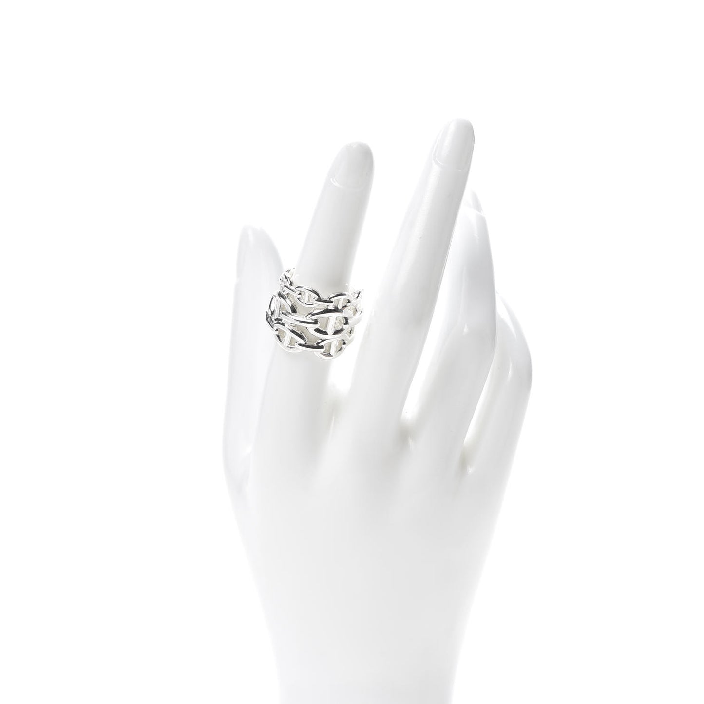 Sterling Silver GM Chaine d'Ancre Enchainee Band Ring 54 6.75