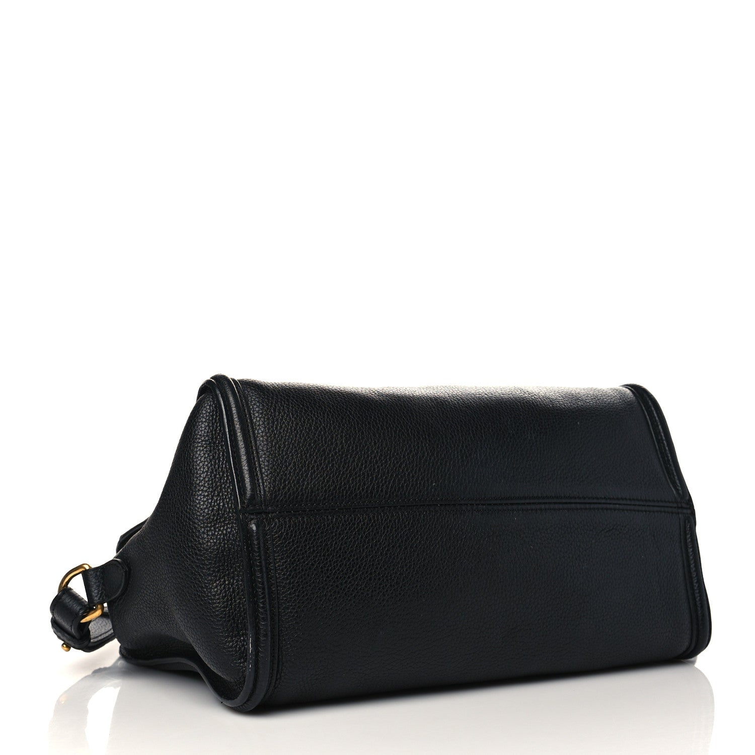 Alexander McQueen Pebbled Calfskin Small Skull Padlock Zip Around Tote Black 4 of 10