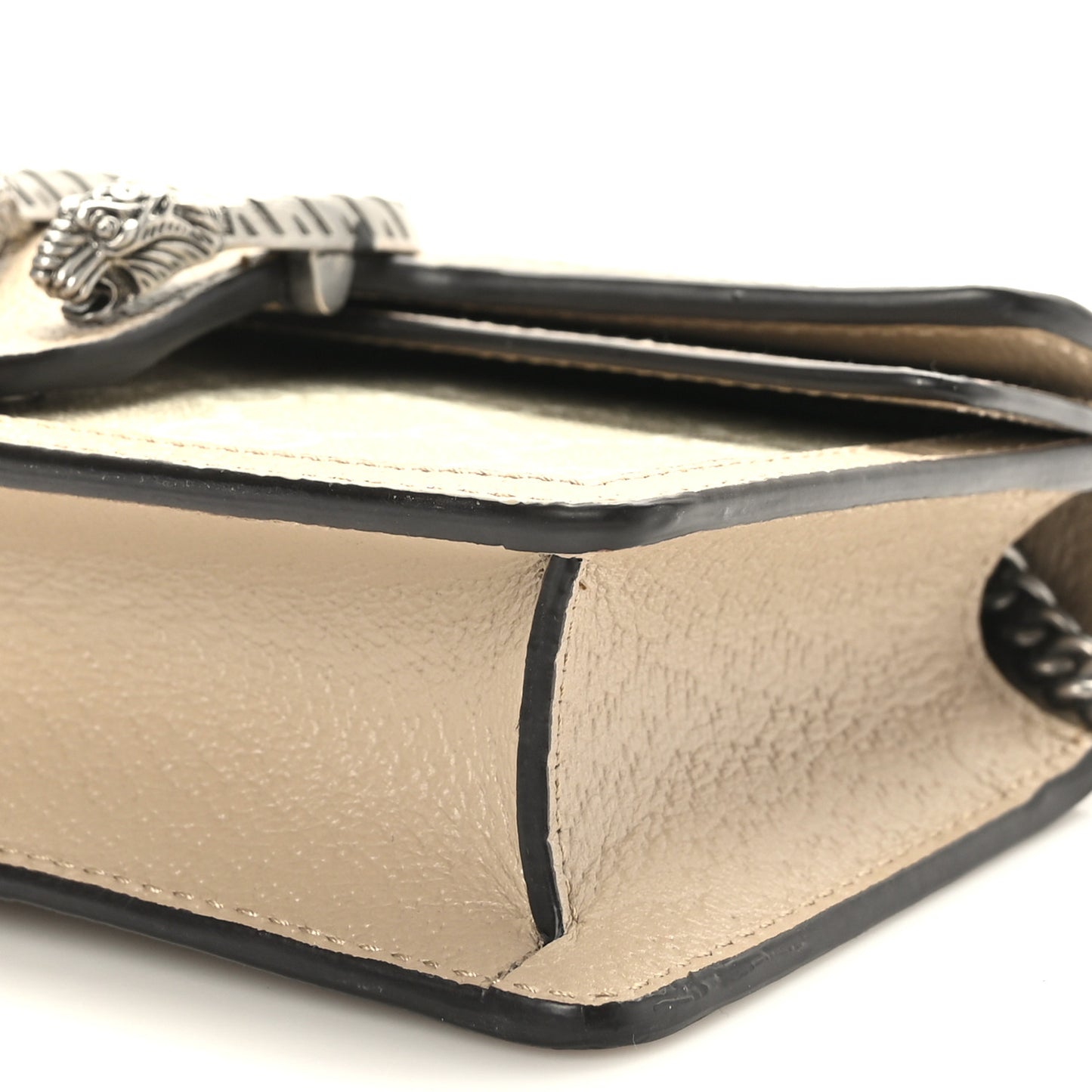 GG Supreme Monogram Textured Dollar Calfskin Super Mini Dionysus Shoulder Bag Beige Mystic White Oatmeal