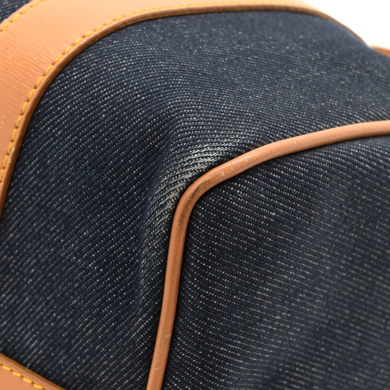 Christian Dior Denim Calfskin Boston Bag Blue 10 of 13