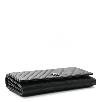 Chanel Lambskin Quilted Large Coco Boy Gusset Flap Wallet Black 7 of 18