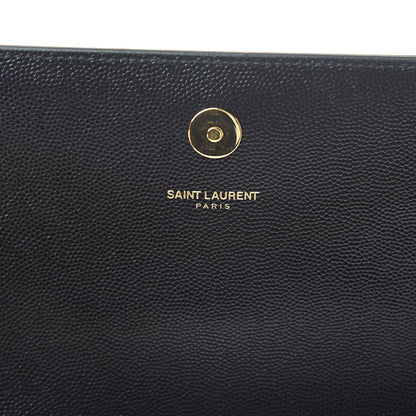 Saint Laurent Grain De Poudre Monogram Cassandre Clutch Black 6 of 8