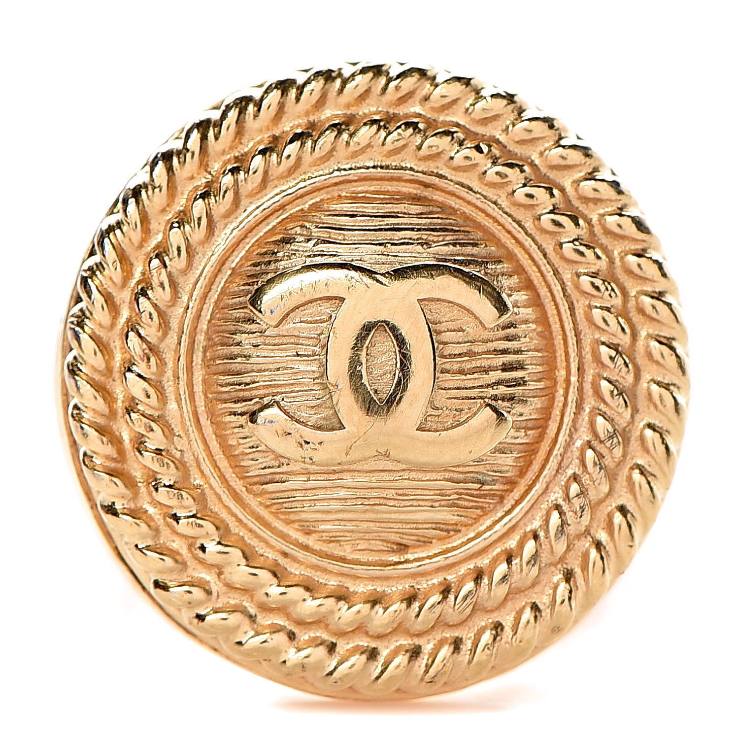 Chanel CC Ring 8 Gold 1 of 5