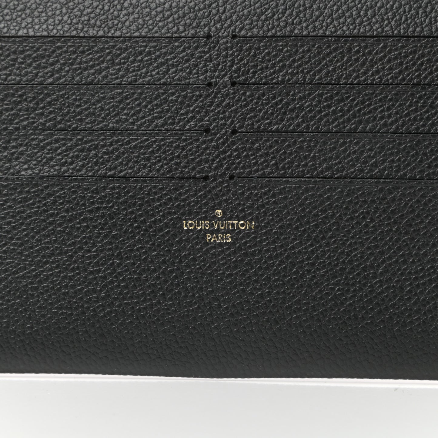 Calfskin Felicie Chain Wallet Card Holder Insert Black