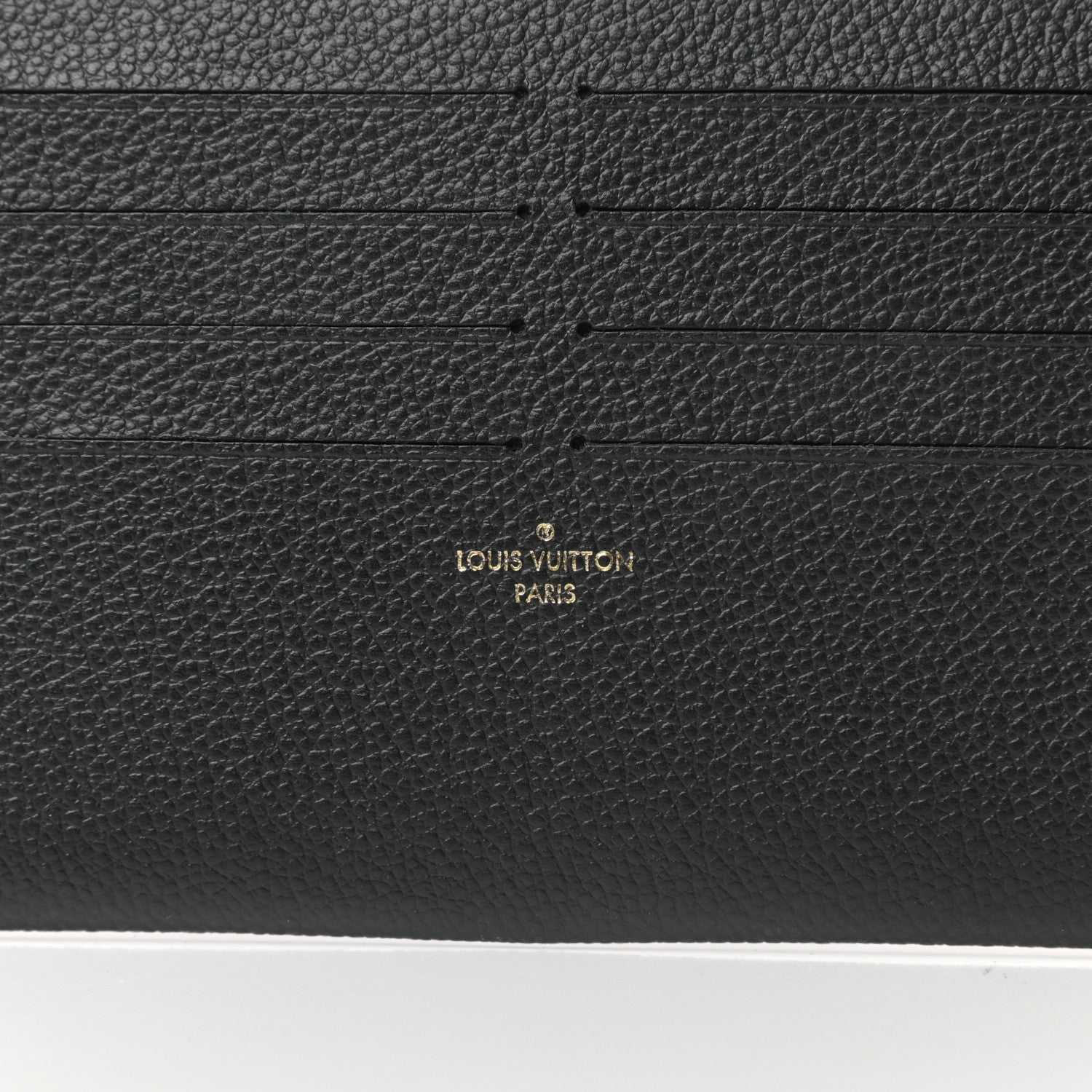 Louis Vuitton Calfskin Felicie Chain Wallet Card Holder Insert Black 6 of 6