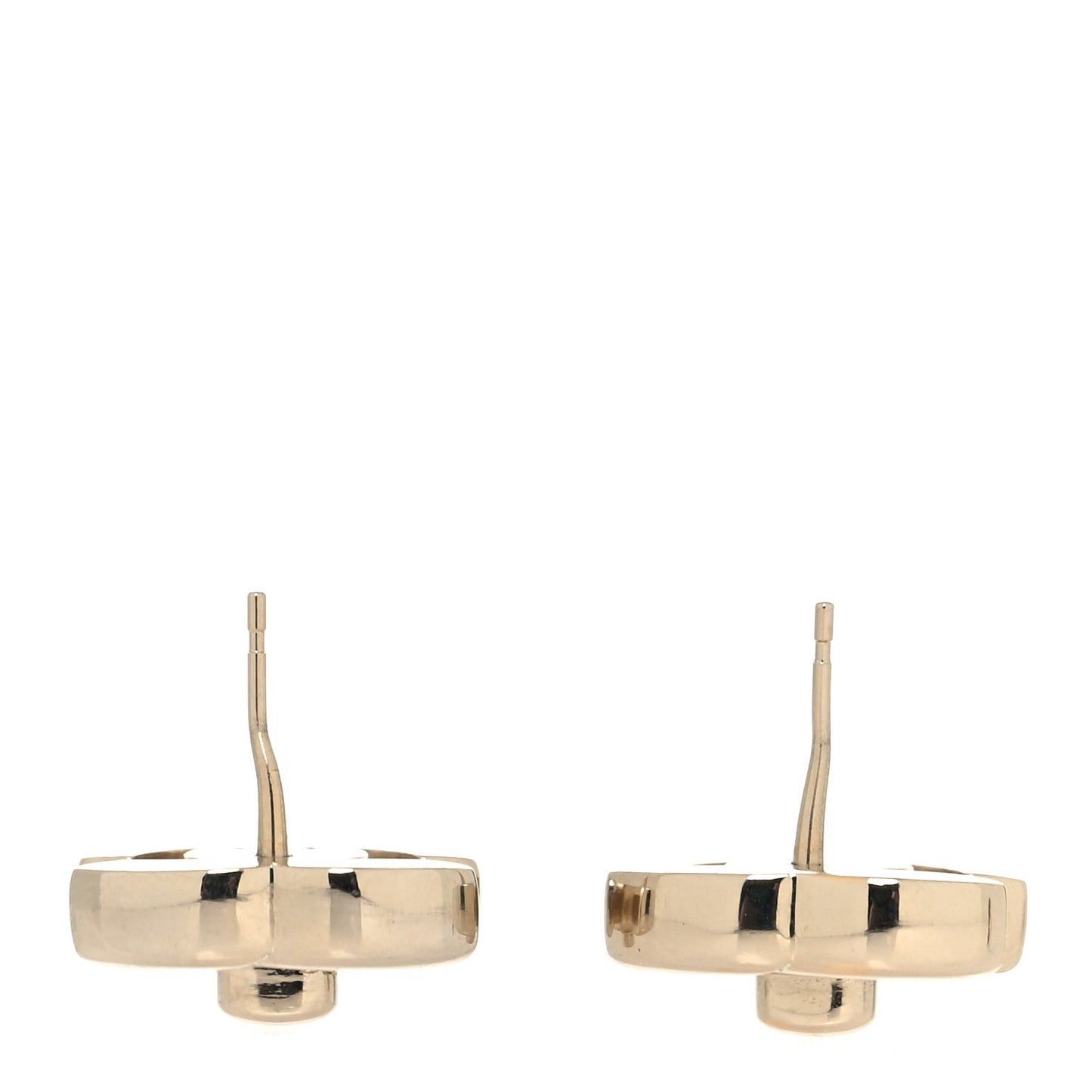 Metal CC Turnlock Earrings Gold