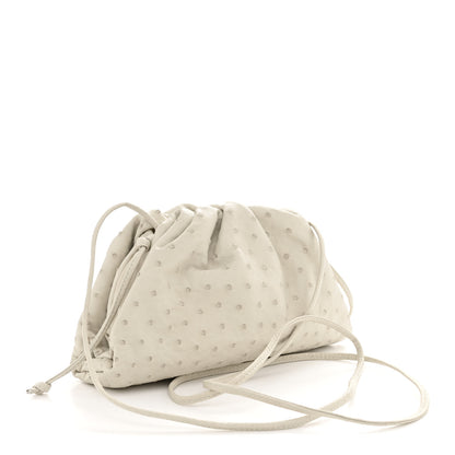 Bottega Veneta Ostrich The Mini Pouch White 3 of 10
