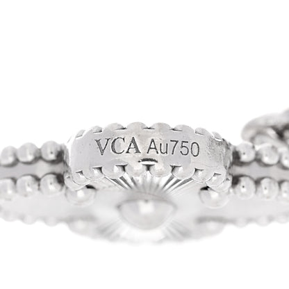 Van Cleef & Arpels 18K White Gold 5 Motifs Guilloche Vintage Alhambra Bracelet 3 of 5
