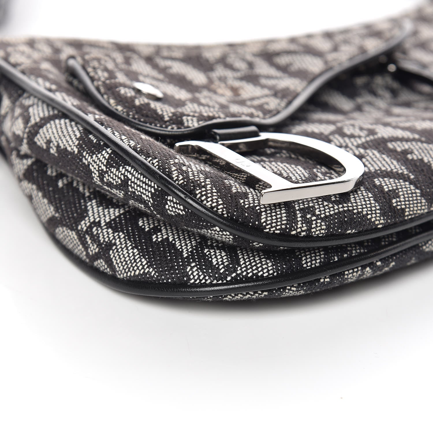 Christian Dior Monogram Double Saddle Bag Black 8 of 9