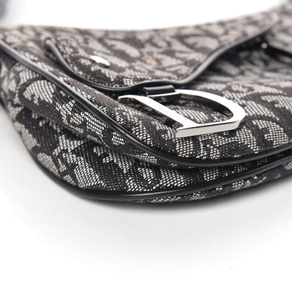Christian Dior Monogram Double Saddle Bag Black 8 of 9